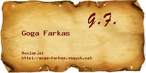 Goga Farkas névjegykártya